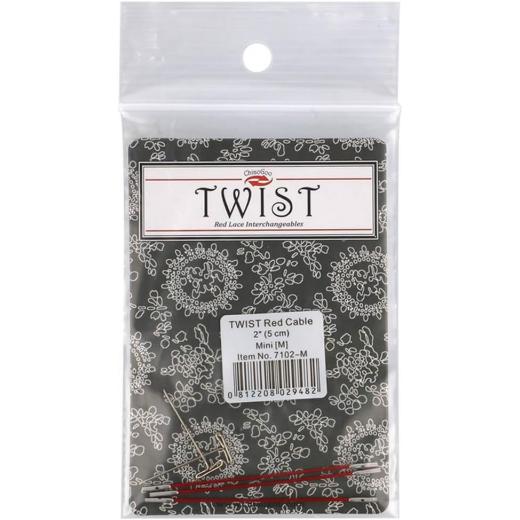 Seil Twist Red 5 cm Mini ChiaoGoo für austauschbare Rundstricknadeln