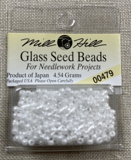 00479 - White Mill Hill Seed Beads Ø 2,2 mm (Ersatz für Magnifica 10009)