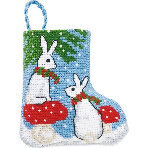 Permin of Copenhagen Stickpackung - Christbaumhänger Kaninchen