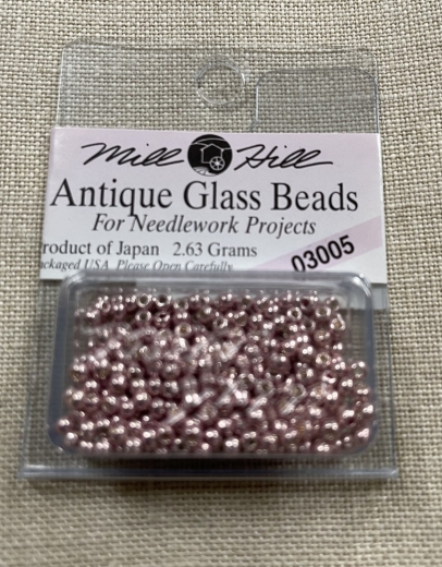 03005 - Platinum Rose Mill Hill Seed-Antique Beads Ø 2,2 mm