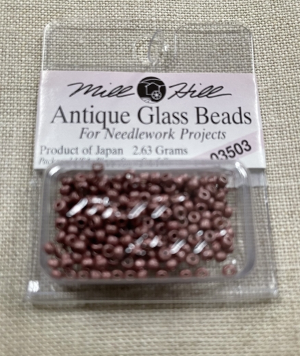 Mill Hill Seed-Antique Beads - 03503 Satin Cranberry Ø 2,2 mm