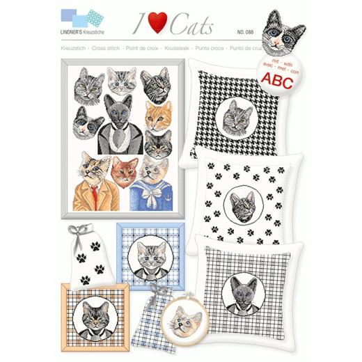Lindners Kreuzstiche - I love Cats
