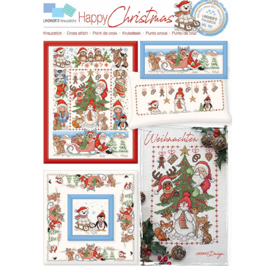 Happy Christmas - Lindners Kreuzstiche (Stickvorlage)