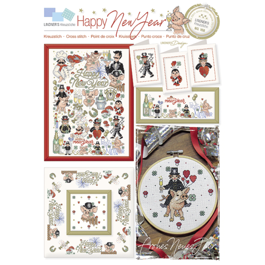 Happy New Year - Lindners Kreuzstiche (Stickvorlage)