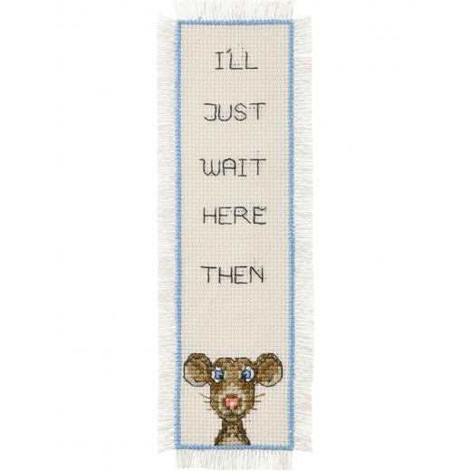 Lesezeichen I´ll just wait here - Permin of Copenhagen (Stickpackung)