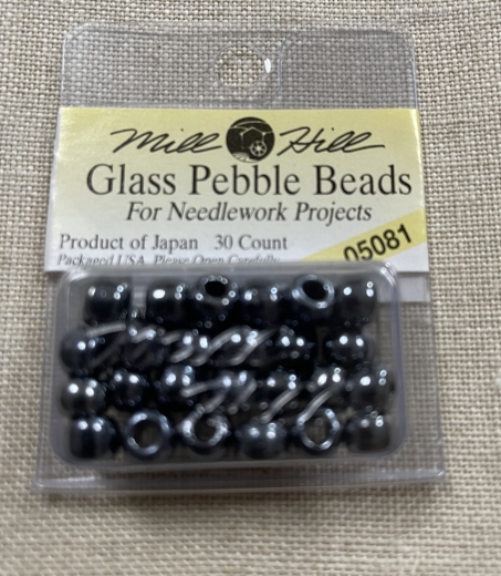 Mill Hill Pebble Beads - 05081 Black Frost Ø 5,5 mm