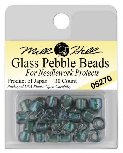 05270 - Bottle Green Mill Hill Pebble Beads Ø 5,5 mm