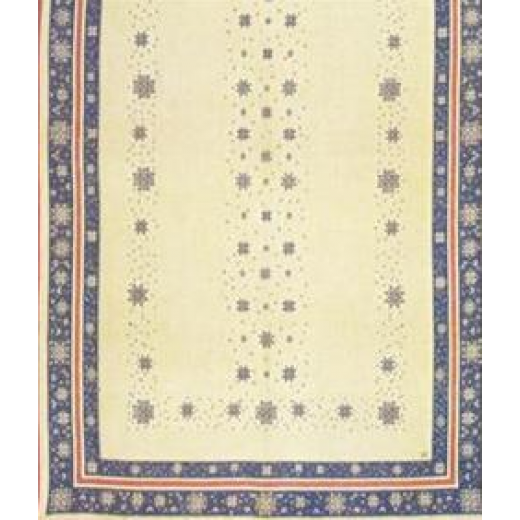 Haandarbejdets Fremme - Tischdecke Blaue Sterne