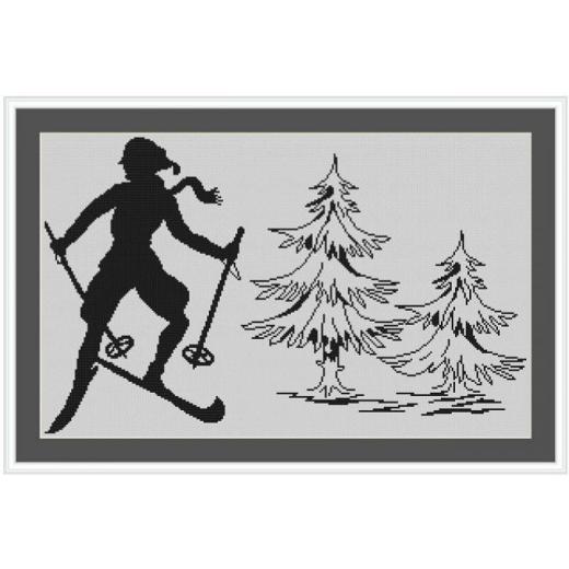 Kreuzstich-Insider - Skifahrer