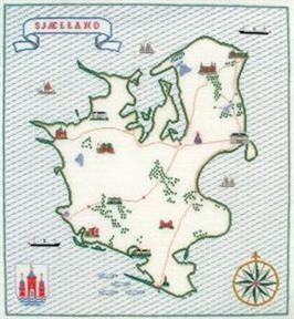 Fremme Stickpackung - Landkarte Seeland