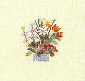 Fremme Stickpackung - Frühlingsblumenstrauß