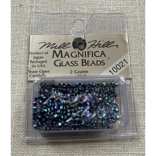 10021 - Brilliant Blue Green Mill Hill Magnifica Beads Ø 1,65 mm