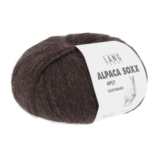 Alpaca Soxx 4-fach Lang Yarns - dunkelbraun mélange (0068)