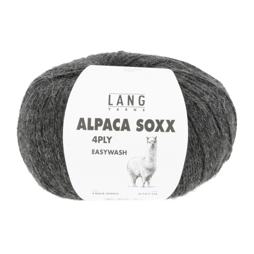 Lang Yarns Alpaca Soxx 4-fach - grau mélange