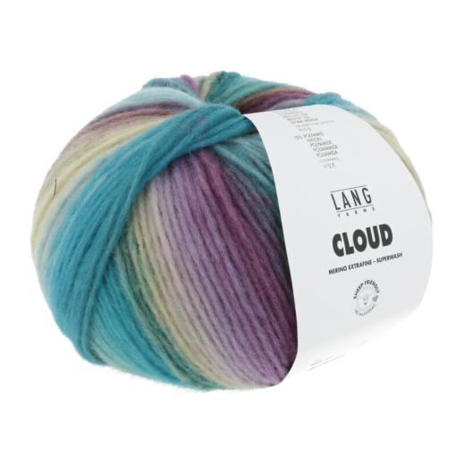 Cloud Lang Yarns - petrol-türkis-lila-hellgrün (0019)
