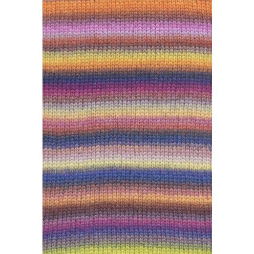 LANG YARNS Cloud - orange-marine-gelb-pflaume (0031)