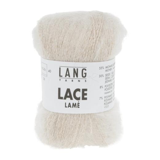 Lang Yarns Lace Lamé - weiß (0001)