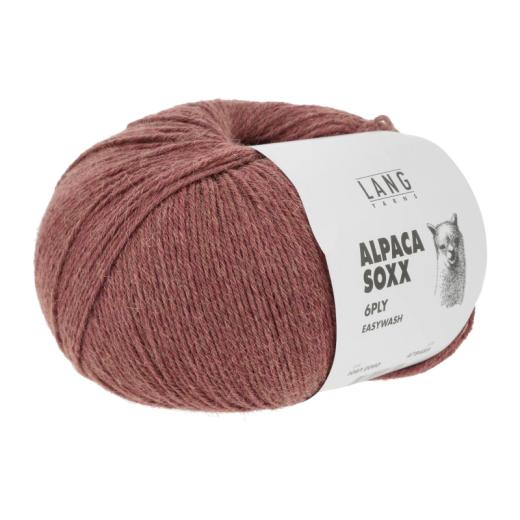 Alpaca Soxx 6-fach Lang Yarns - dunkelrot mélange (0060)