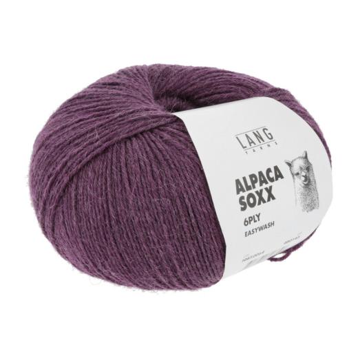 Alpaca Soxx 6-fach Lang Yarns - bordeaux mélange (0064)
