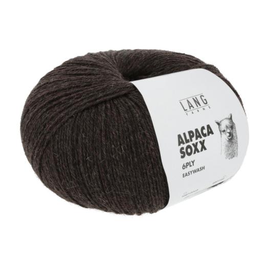 Alpaca Soxx 6-fach Lang Yarns - dunkelbraun mélange (0068)