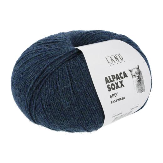 Alpaca Soxx 6-fach Lang Yarns - petrol mélange (0088)