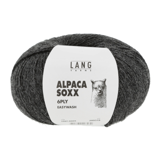 Lang Yarns Alpaca Soxx 6-fach - grau mélange