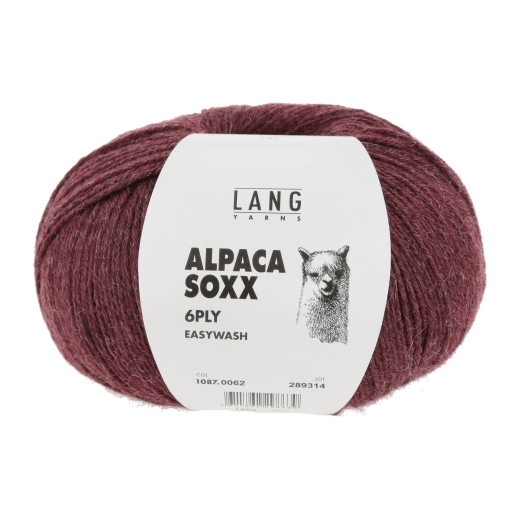 Lang Yarns Alpaca Soxx 6-fach - weinrot mélange