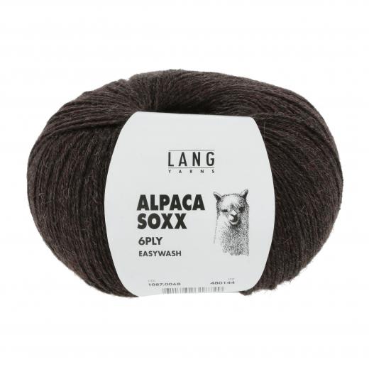 Lang Yarns Alpaca Soxx 6-fach - dunkelbraun mélange