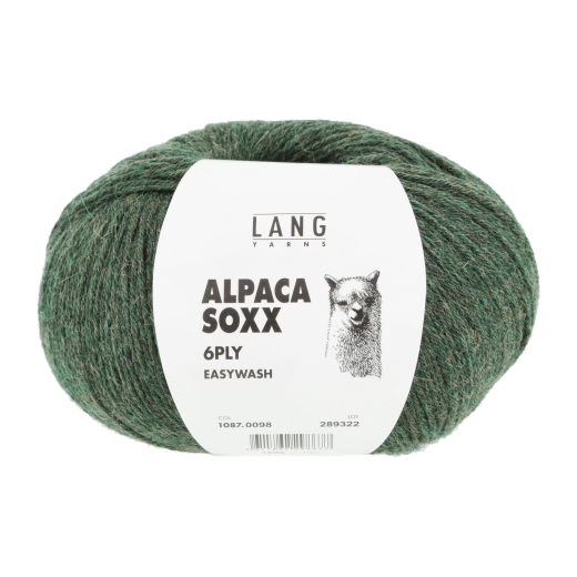 Lang Yarns Alpaca Soxx 6-fach - olive mélange