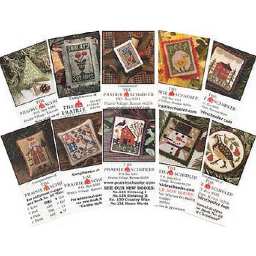 Prairie Schooler - Mini Card Set C - Garden Samplers (Stickvorlage)