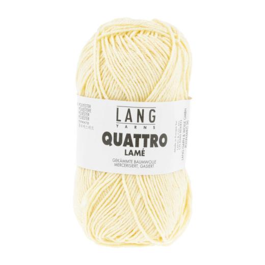 LANG YARNS Quattro Lamé - hellgelb (0012)