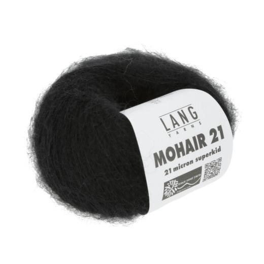 Lang Yarns Mohair 21 - edles Mohair-Seidengarn - schwarz (0004)