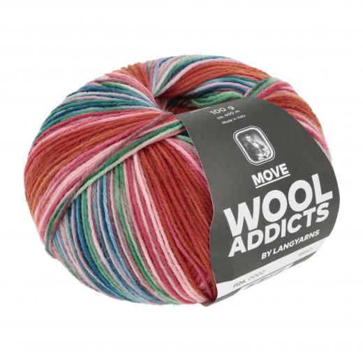 Move Lang Yarns Sockenwolle 4-fach - rose-orange-blau