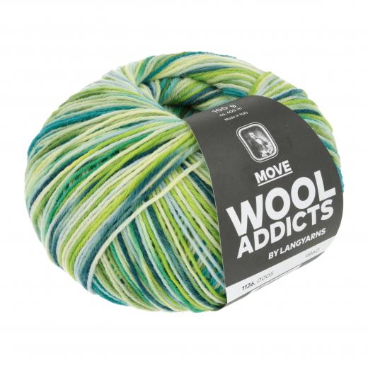 Move Lang Yarns Sockenwolle 4-fach - blau-limone-atlantik