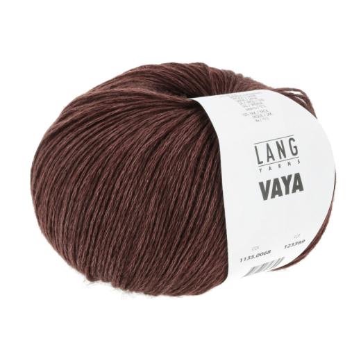 LANG YARNS Vaya - Baumwoll-Merino-Yak-Garn - braun (0068)