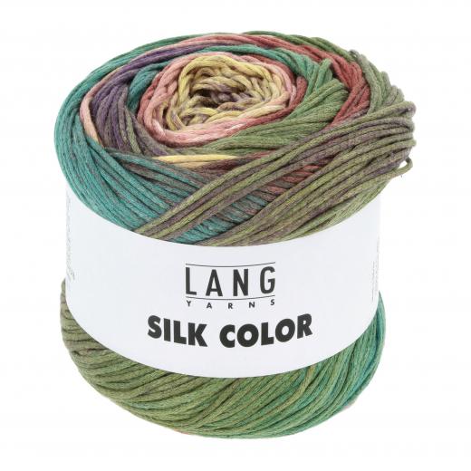 Silk Color Lang Yarns - violett - grün - lachs