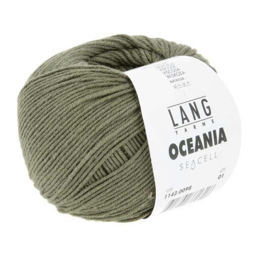 LANG YARNS Oceania - Baumwollgarn mit Seacell - dunkelolive (0098)