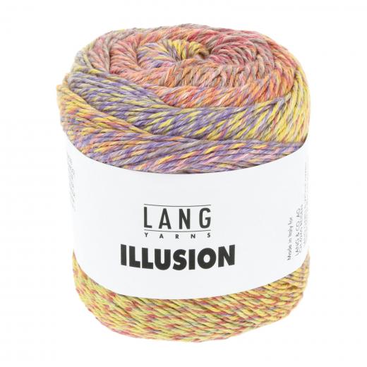 Illusion Lang Yarns - rosa-gelb-lila-orange (0001)