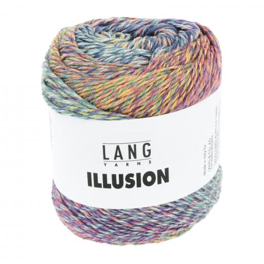 Illusion Lang Yarns - violett-petrol-gelb-hellblau (0002)