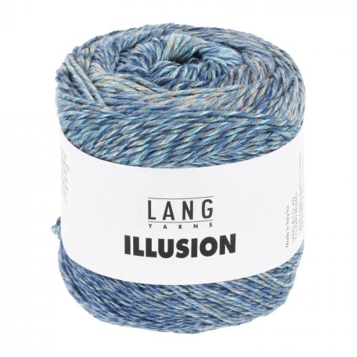 Illusion Lang Yarns - blau-grau-beige (0006)