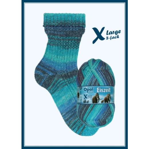 Opal XLarge Eiszeit 8-fach Sockenwolle - Gletscherhöhle