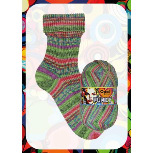 Opal Funky 4-fach - Singende Ballerinaschlappen (Sockenwolle)