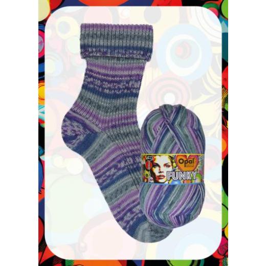 Opal Funky 4-fach - Tobender Stöckelschuh (Sockenwolle)