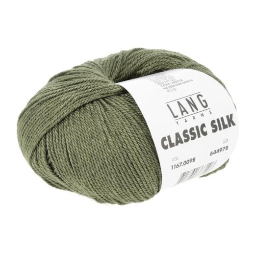 Classic Silk Lang Yarns - olive dunkel (0098)