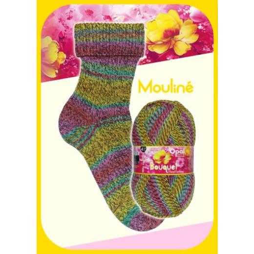 Opal Bouquet Mouliné 4-fach Sockenwolle - Floral Fantasy (11683)