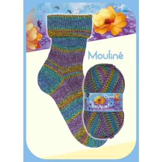 Opal Bouquet Mouliné 4-fach Sockenwolle - Golden Times (11685)