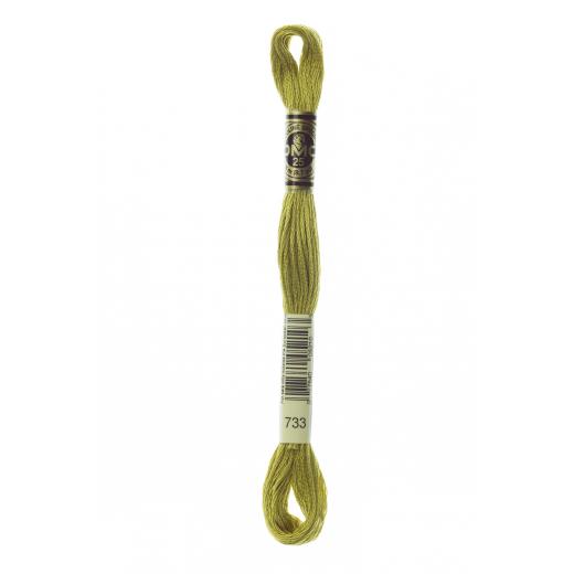 DMC Stickgarn - 733 olivgrün mittel