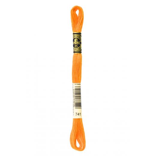 DMC Stickgarn (Sticktwist) - 741 mandarine mittel