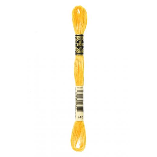DMC Stickgarn - 743 gelb mittel