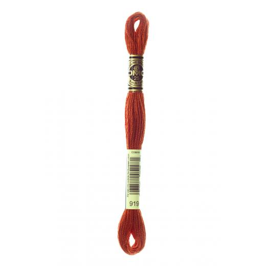 DMC Stickgarn (Sticktwist) - 919 kupferrot mittel